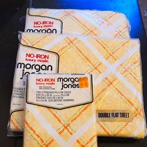 Vintage NOS Morgan Jones double  sheet set